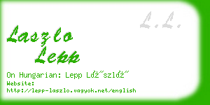 laszlo lepp business card